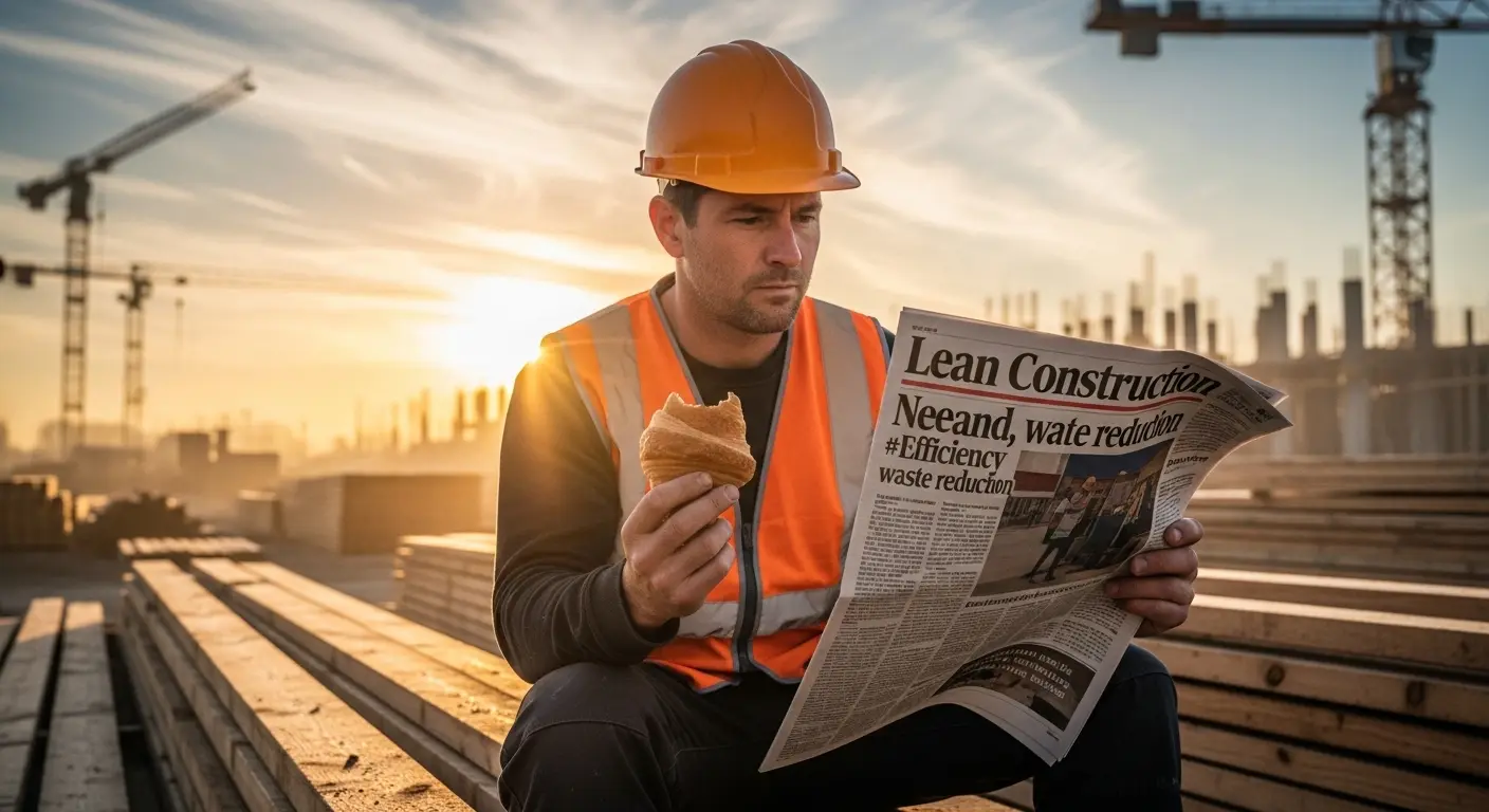 Ouvrier consultant un journal